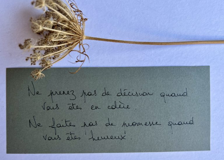 La phrase qui me parle du 22 octobre 2024!